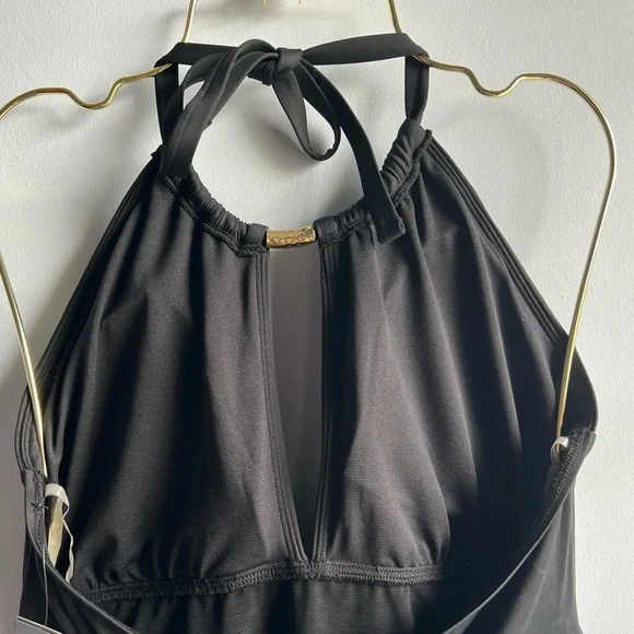 Lauren Ralph Lauren Plus Size Halter-Neck One Piece Swimsuit Size 14